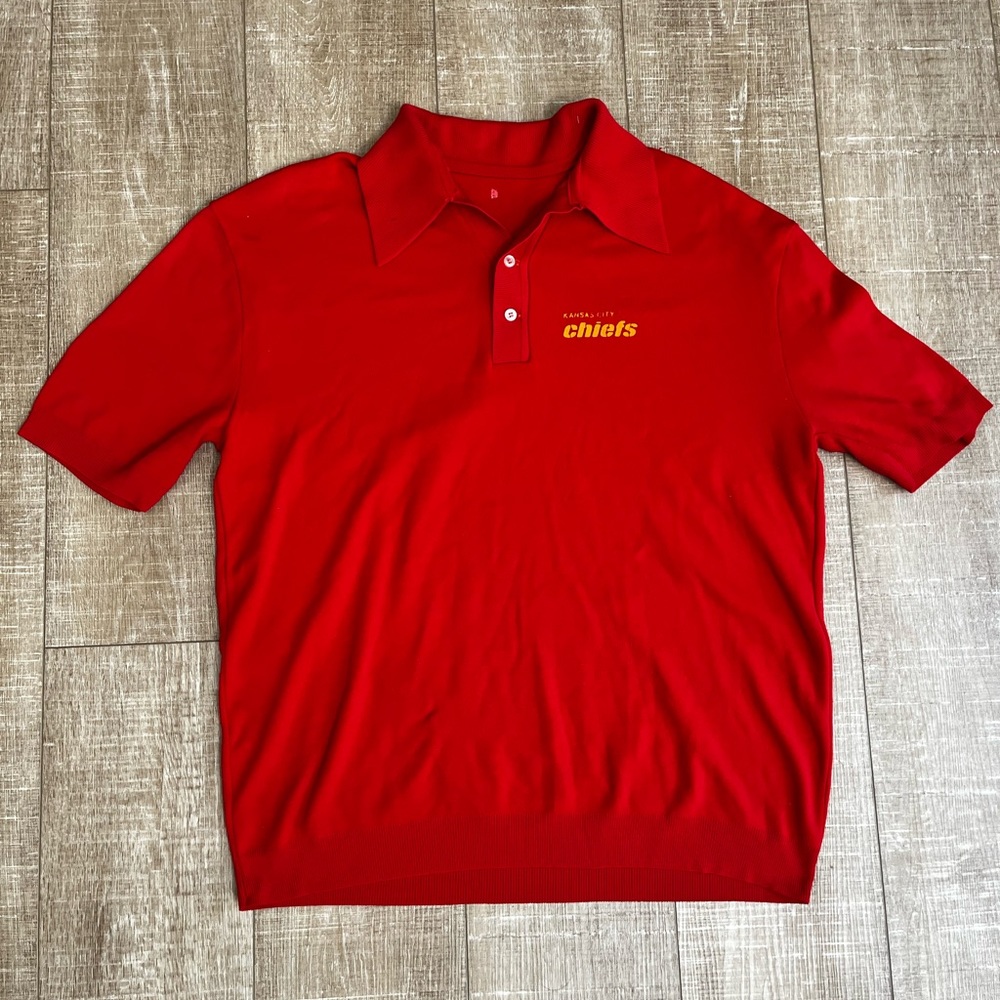 Vintage Tapered Collar 1970s Kansas City Chiefs Polo